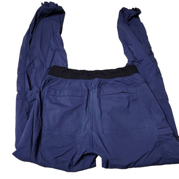 Lululemon lab dance studio pants blue black adjustable ankle 32" pants - Picture 5 of 11